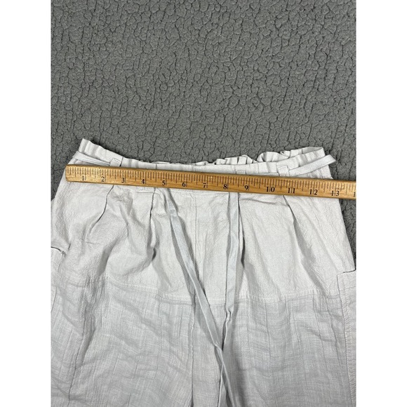 Free People Shorts Womens Small Gray Paperbag Waist Tie Belt Cuffed Pockets - Picture 10 of 13